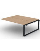Allungo per benches doppio - piano melaminico spessore mm 25 e gamba ad anello chiuso - Colori a scelta - cm 200x165x74h