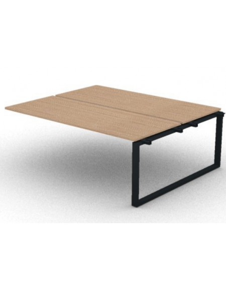 Allungo per benches doppio - piano melaminico spessore mm 25 e gamba ad anello chiuso - Colori a scelta - cm 200x165x74h