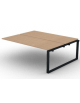 Allungo per benches doppio - piano melaminico spessore mm 25 e gamba ad anello chiuso - Colori a scelta - cm 200x165x74h