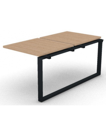 Allungo per benches doppio - piano melaminico spessore mm 30 e gamba ad anello chiuso - Colori a scelta - cm 80x165x74,5h