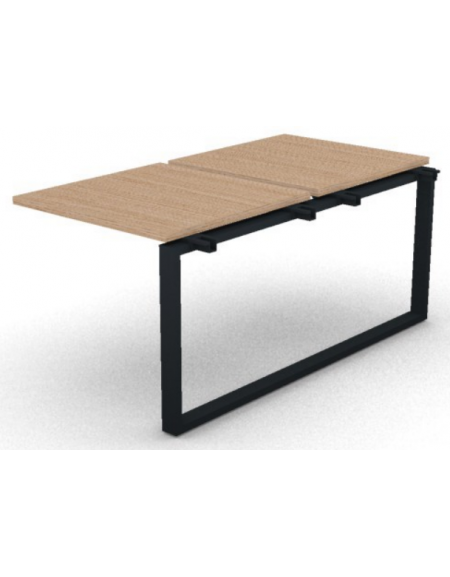Allungo per benches doppio - piano melaminico spessore mm 30 e gamba ad anello chiuso - Colori a scelta - cm 80x165x74,5h