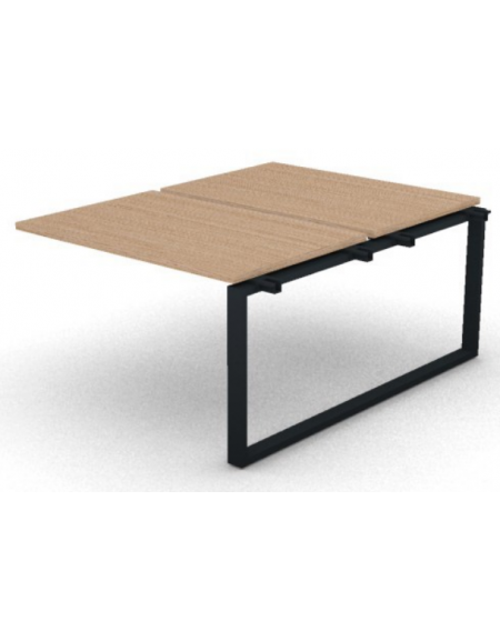 Allungo per benches doppio - piano melaminico spessore mm 30 e gamba ad anello chiuso - Colori a scelta - cm 120x165x74,5h