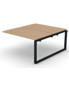 Allungo per benches doppio - piano melaminico spessore mm 30 e gamba ad anello chiuso - Colori a scelta - cm 140x165x74,5h
