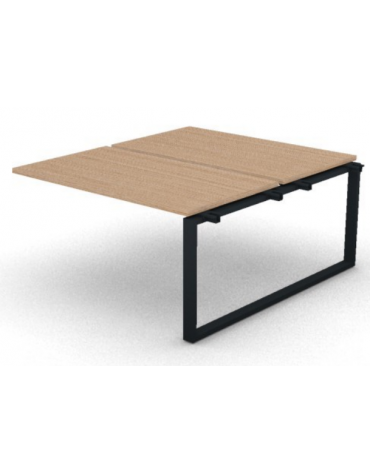 Allungo per benches doppio - piano melaminico spessore mm 30 e gamba ad anello chiuso - Colori a scelta - cm 140x165x74,5h