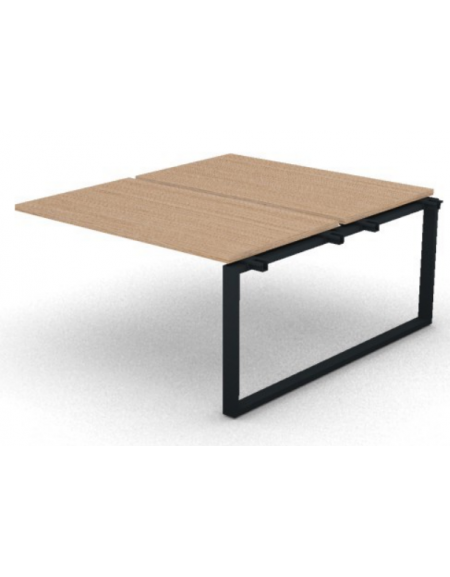 Allungo per benches doppio - piano melaminico spessore mm 30 e gamba ad anello chiuso - Colori a scelta - cm 140x165x74,5h