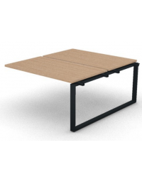 Allungo per benches doppio - piano melaminico spessore mm 30 e gamba ad anello chiuso - Colori a scelta - cm 140x165x74,5h