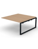 Allungo per benches doppio - piano melaminico spessore mm 30 e gamba ad anello chiuso - Colori a scelta - cm 160x165x74,5h