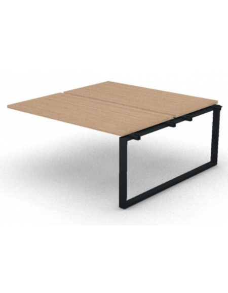Allungo per benches doppio - piano melaminico spessore mm 30 e gamba ad anello chiuso - Colori a scelta - cm 160x165x74,5h