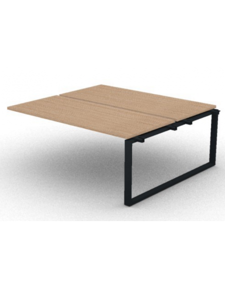 Allungo per benches doppio - piano melaminico spessore mm 30 e gamba ad anello chiuso - Colori a scelta - cm 180x165x74,5h