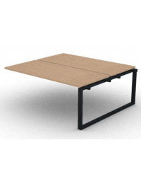 Allungo per benches doppio - piano melaminico spessore mm 30 e gamba ad anello chiuso - Colori a scelta - cm 180x165x74,5h