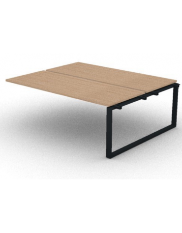 Allungo per benches doppio - piano melaminico spessore mm 30 e gamba ad anello chiuso - Colori a scelta - cm 200x165x74,5h