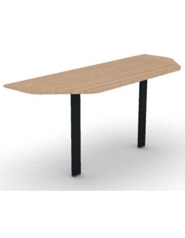 Terminale doppio per bench - piano melaminico spessore mm 18 con gamba autoportante - Colori a scelta - cm 60x165x73,5h