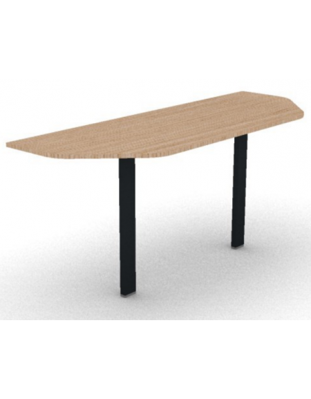 Terminale doppio per bench - piano melaminico spessore mm 18 con gamba autoportante - Colori a scelta - cm 60x165x73,5h