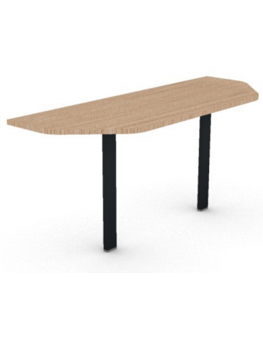 Terminale doppio per bench - piano melaminico spessore mm 25 con gamba autoportante - Colori a scelta - cm 60x165x74h