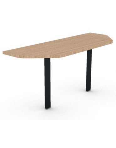 Terminale doppio per bench - piano melaminico spessore mm 30 con gamba autoportante - Colori a scelta - cm 60x165x74,5h