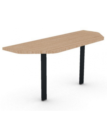 Terminale doppio per bench - piano melaminico spessore mm 30 con gamba autoportante - Colori a scelta - cm 60x165x74,5h