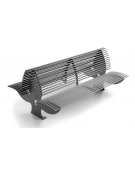 Panchina doppia con schienale e seduta ergonomica, realizzata interamente in Metallo - Dimensioni cm 200x129x90h