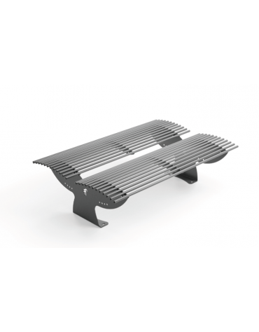 Panchina Doppia senza schienale, realizzata interamente in Metallo - Dimensioni cm 150x102x45h