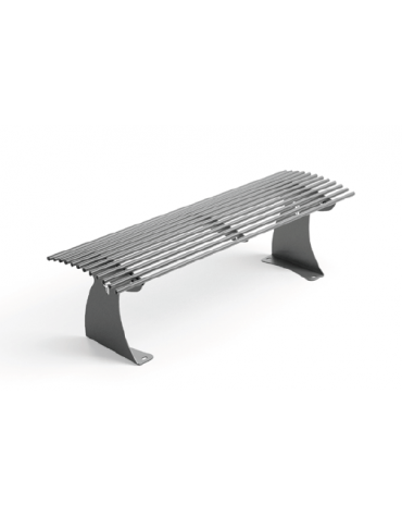 Panchina senza schienale, realizzata interamente in Metallo - seduta ergonomica - Dimensioni cm 150x45x45h