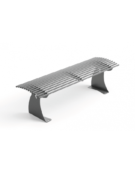 Panchina senza schienale, realizzata interamente in Metallo - seduta ergonomica - Dimensioni cm 150x45x45h
