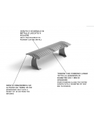 Panchina senza schienale, realizzata interamente in Metallo - seduta ergonomica - Dimensioni cm 150x45x45h