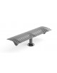 Panchina sospesa con sostegno centrale, realizzata interamente in Metallo - Dimensioni cm 150x45x41h