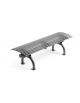 Panchina senza schienale, realizzata interamente in Metallo - con supporti incurvati - Dimensioni cm 150x45x45h