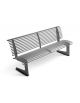 Panchina con schienale e supporti sagomati, realizzata interamente in Metallo - Dimensioni cm 200x64x86 h