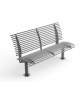 Panchina con schienale, realizzata interamente in Metallo - con basi a colonna - Dimensioni cm 150x62x89h