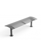 Panchina senza schienale, realizzata interamente in Metallo - con basi a colonna - cm 150x45x43h