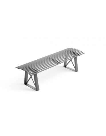 Panchina senza schienale, realizzata interamente in Metallo - cm 150x45x43h