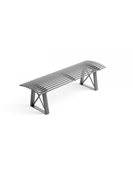 Panchina senza schienale, realizzata interamente in Metallo - cm 150x45x43h