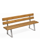 Panchina per parco, 2 fianchi in acciaio a U e doghe di pino termotrattato - cm 190x51x81h