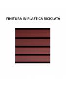 Panchina per parco, 2 fianchi in acciaio a U e doghe in plastica riciclata - cm 190x51x81h