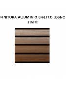 Panchina per parco con doghe in alluminio rifinito in legno light, 2 fianchi in acciaio a U - cm 190x51x81h