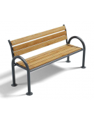 Panchina per parco, 2 fianchi in ghisa sferoidale e doghe di pino nordico - cm 190x63x83h