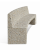 PANCHINA CURVA CONCAVA IN CEMENTO CON SCHIENALE PER ARREDO URBANO - COLORE GRIGIO SABBIATO - CM 200x50x90H - Conforme ai CAM