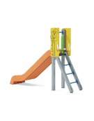 Scivolo scaly Sali&scendi con pali in alluminio e scivolo in polietilene rotazionale di h cm 120 - cm 285x68x206h