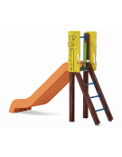 Scivolo scaly Sali&scendi con pali in plastica riciclata e scivolo in polietilene rotazionale h cm 120 - cm 285x68x206h