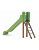Scivolo scaly Sali&scendi con pali in alluminio rifinito in legno light e scivolo in polietilene di h cm 150 - cm 369x73x236h