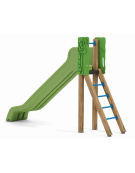 Scivolo scaly Sali&scendi con pali in legno termotrattato e scivolo in polietilene di h cm 150 - cm 369x73x236h