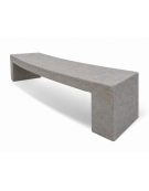 PANCHINA CURVA CONVESSA IN CEMENTO PER ARREDO URBANO - COLORE GRIGIO TRAVERTINO - cm 200x50x50h - Conforme ai CAM