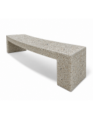 PANCHINA CURVA CONVESSA IN CEMENTO PER ARREDO URBANO - COLORE GRIGIO SABBIATO - CM 200x50x50H - Conforme ai CAM