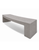 PANCHINA CURVA CONVESSA IN CEMENTO PER ARREDO URBANO - COLORE BIANCO SABBIATO - CM 200x50x50H - Conforme ai CAM