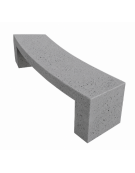 PANCHINA CURVA CONCAVA IN CEMENTO PER ARREDO URBANO - COLORE GRIGIO PIETRA - CM 200x50x50H - Conforme ai CAM