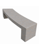 PANCHINA CURVA CONCAVA IN CEMENTO PER ARREDO URBANO - COLORE GRIGIO TRAVERTINO - CM 200x50x50H - Conforme ai CAM