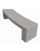 PANCHINA CURVA CONCAVA IN CEMENTO PER ARREDO URBANO - COLORE GRIGIO TRAVERTINO - CM 200x50x50H - Conforme ai CAM