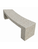 PANCHINA CURVA CONCAVA IN CEMENTO PER ARREDO URBANO - COLORE GRIGIO SABBIATO - CM 200x50x50H - Conforme ai CAM