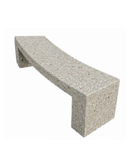 PANCHINA CURVA CONCAVA IN CEMENTO PER ARREDO URBANO - COLORE GRIGIO SABBIATO - CM 200x50x50H - Conforme ai CAM