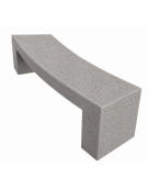PANCHINA CURVA CONCAVA IN CEMENTO PER ARREDO URBANO - COLORE BIANCO SABBIATO - CM 200x50x50H - Conforme ai CAM
